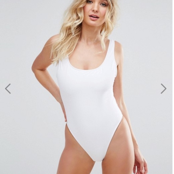 asos white one piece bathing suit